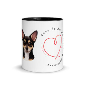 Mug with Color Inside "Love To All My Friends And Followers" SpotDogLife