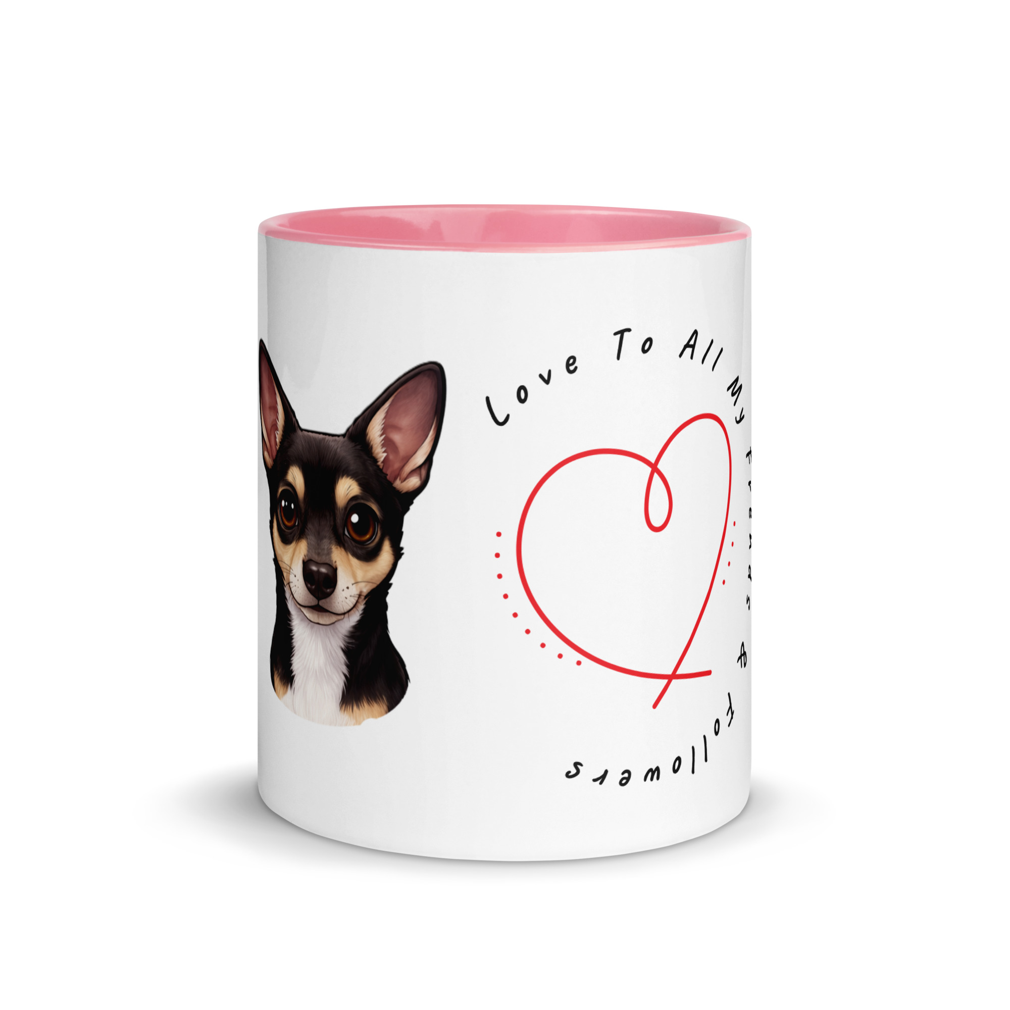 Mug with Color Inside "Love To All My Friends And Followers" SpotDogLife - Image 4