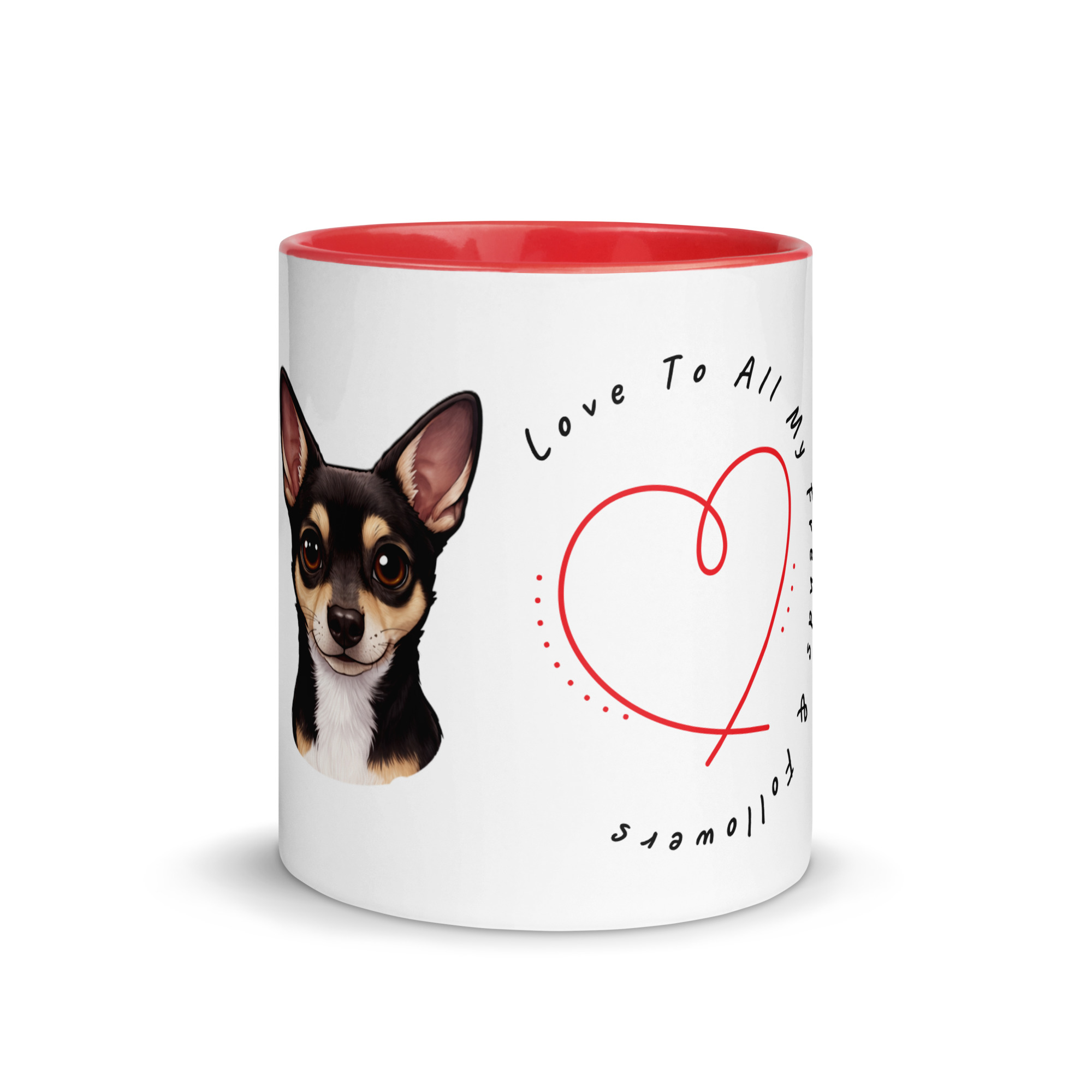 Mug with Color Inside "Love To All My Friends And Followers" SpotDogLife - Image 3