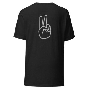 Mens t-shirt w/ silver print "Pease" SpotDoglife