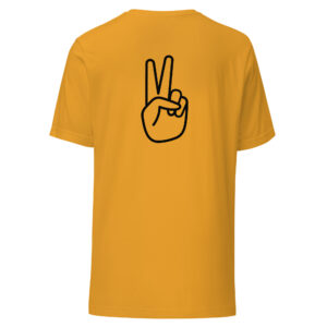 Mens t-shirt w/ black print "Pease" SpotDoglife